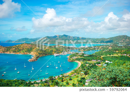 View of English Harbor from Shirley Heights, Antigua View of English Harbor from Shirley Heights, Antigua 59792064