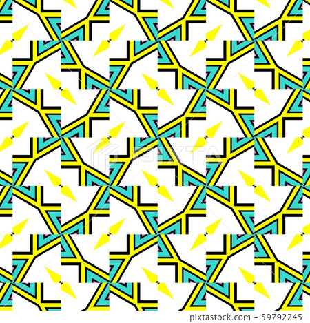 Vintage geometric pattern in retro 80s style. Textile fashionable retro design. Vintage geometric pattern in retro 80s style. Textile fashionable retro design. 59792245