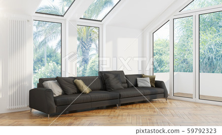 Modern design living room interior with beautiful view . 3D rendering 59792323