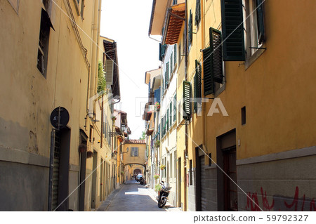 Typical Italian street in Florence Typical Italian street in Florence 59792327
