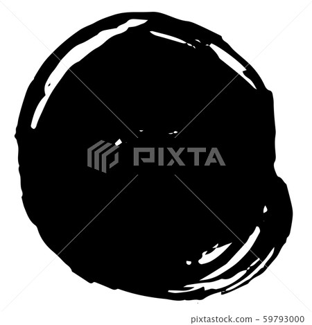 Vector Abstract black brush circle. Black and white engraved ink art. Isolated ink brush stroke Vector Abstract black brush circle. Black and white engraved ink art. Isolated ink brush stroke 59793000