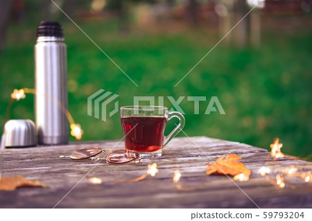 Cozy autumn tea time. 59793204