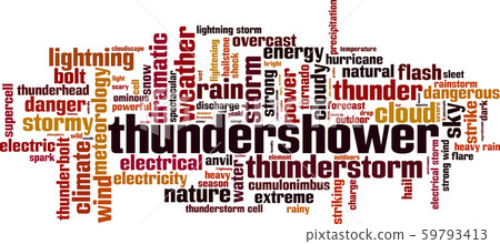 Thundershower word cloud Thundershower word cloud 59793413