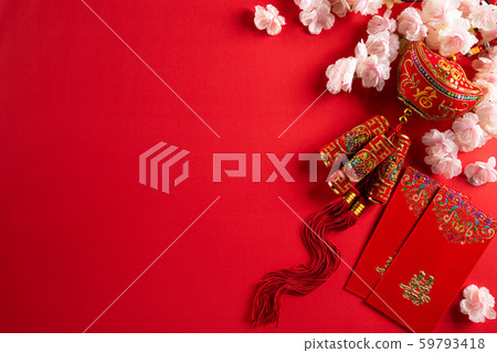 Chinese new year festival decorations background concept Chinese new year festival decorations background concept 59793418