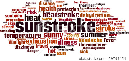 Sunstroke word cloud Sunstroke word cloud 59793454