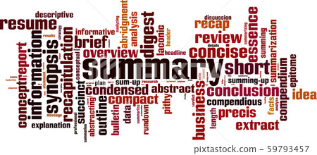 Summary word cloud Summary word cloud 59793457