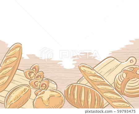 背景與麵包材料，框架材料 59793475