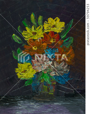 Colourful flowers with a smoothed background in Colourful flowers with a smoothed background in 59794253