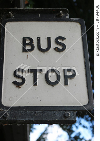 Vintage bus stop sign Vintage bus stop sign 59794436