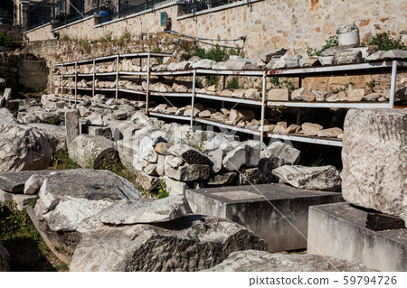 Ruins of the Hadrian Library at the center of the Athens Ruins of the Hadrian Library at the center of the Athens 59794726