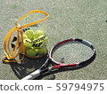 Tennis ball and racket 59794975