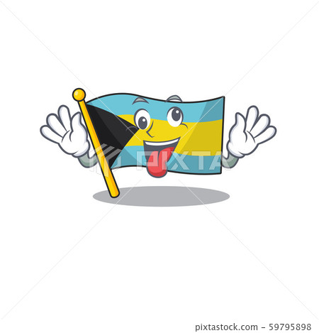 Mascot flag bahamas with in bring gift character Mascot flag bahamas with in bring gift character 59795898