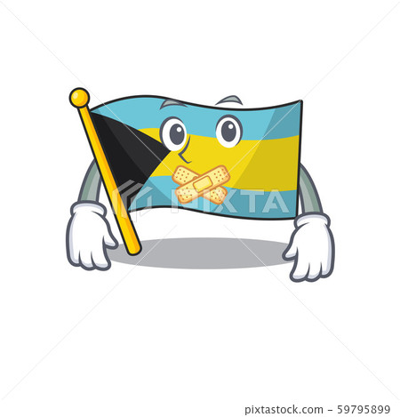 Mascot flag bahamas with in silent character Mascot flag bahamas with in silent character 59795899