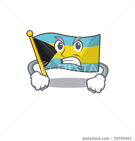Flag bahamas cartoon with in angry character Flag bahamas cartoon with in angry character 59795941