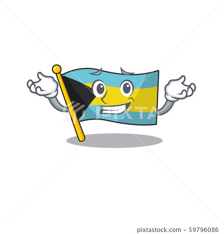 Cartoon flag bahamas isolated in happy grinning Cartoon flag bahamas isolated in happy grinning 59796086