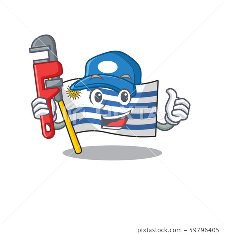 Mascot flag uruguay with in plumber character Mascot flag uruguay with in plumber character 59796405