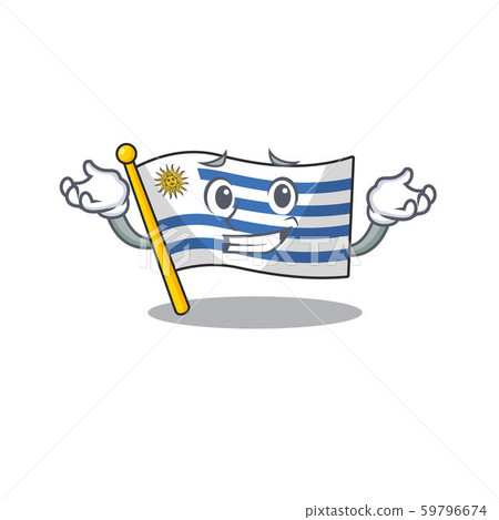 Cartoon flag uruguay isolated in character grinning 59796674