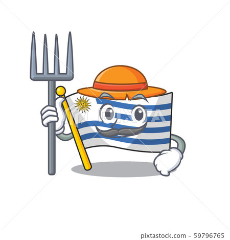 Farmer cartoon flag uruguay in with mascot Farmer cartoon flag uruguay in with mascot 59796765