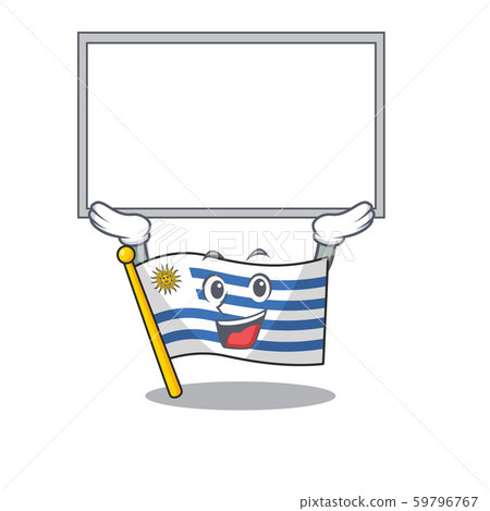 Up board cartoon flag uruguay in with mascot 59796767