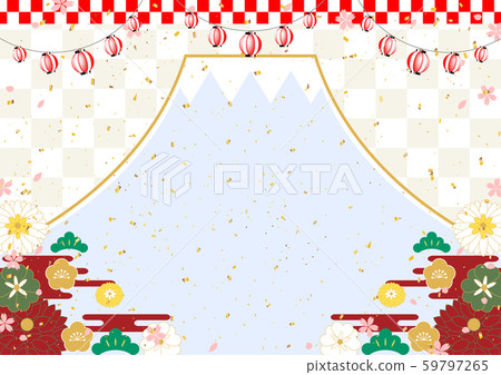 元旦富士格仔圖案背景 元旦富士格仔圖案背景 59797265