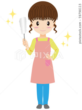 Cleaning housewife 59798113