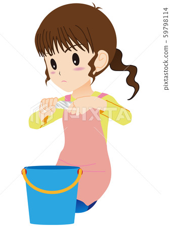 Cleaning housewife 59798114