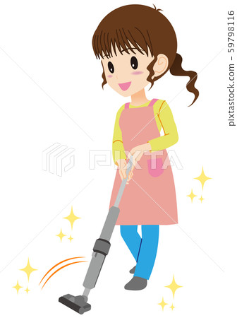 Cleaning housewife 59798116