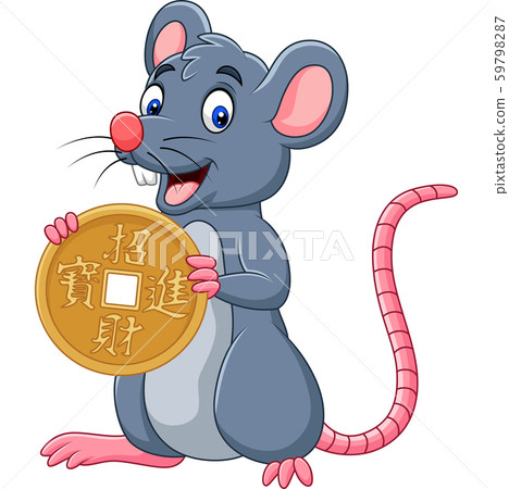 Happy Chinese New Year. Funny cartoon Rat as... - Stock Illustration  [59798287] - PIXTA