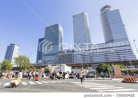 名古屋市風光名古屋站za町北街十字路口，車站大樓 59800488
