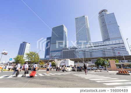 Nagoya City Scenery Nagoya Station Dazai Dori Side, Sakaimachi Kita Scramble Intersection and Station Building 59800489