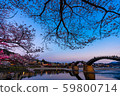 Kintai Bridge at dusk 59800714