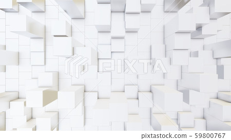 Abstract 3D illustration of white cubes background - Stock Illustration ...
