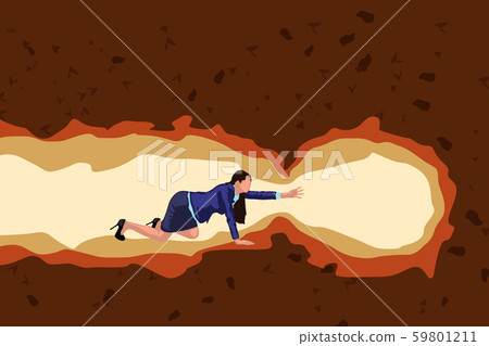 girl crawl cave girl crawl cave 59801211