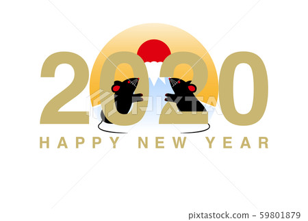 新年賀卡2020童年插畫 59801879