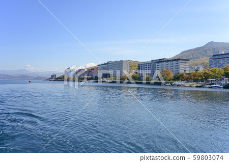 Lake Toya hot spring town (view from pleasure boat) 59803074