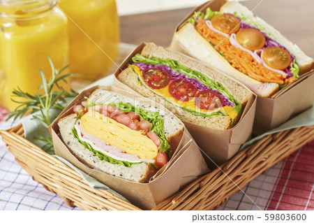 A sandwich filled with ingredients 59803600