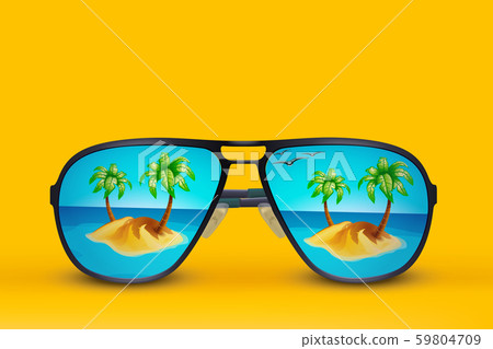 island sun glasses on yellow island sun glasses on yellow 59804709