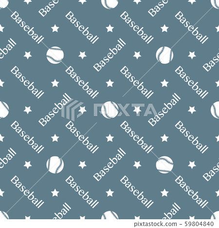 Vector sports seamless pattern with baseball balls 59804840