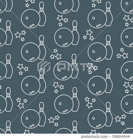 Seamless pattern with bowling pins and bowls Seamless pattern with bowling pins and bowls 59804844