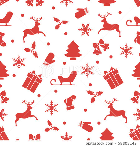 New Year 2020 Merry Christmas pattern gifts, deer 59805142