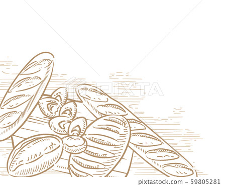 麵包，麵包店背景，框架材料 59805281