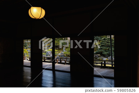 Sanhoin garden seen from Shoin Temple in Kyoto Sanhoin garden seen from Shoin Temple in Kyoto 59805826