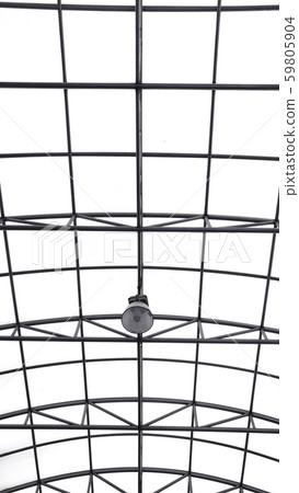 Structure of metal steel roof frame for building construction. Structure of metal steel roof frame for building construction. 59805904