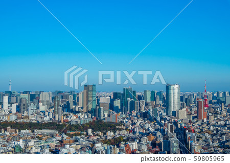 Japan Tokyo Landscape with skyscrapers typical sight of Tokyo, Japan Japan Tokyo Landscape with skyscrapers typical sight of Tokyo, Japan 59805965