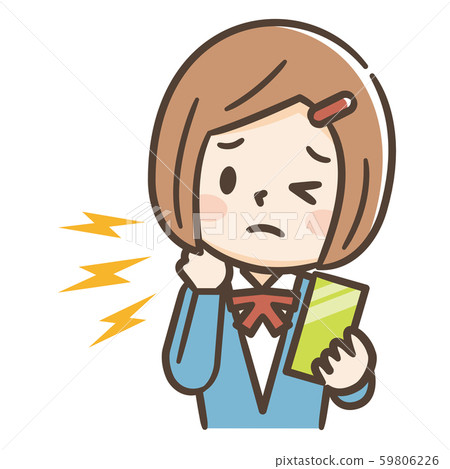 Smartphone neck student girl 59806226