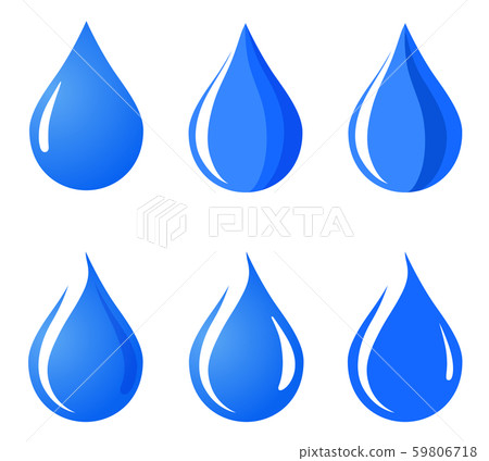 Water drop icon set 59806718