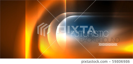 Blue neon round shapes techno background Blue neon round shapes techno background 59806986