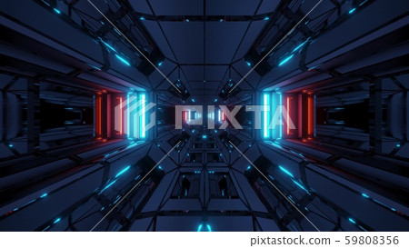 futuristic sci-fi space hangar tunnel corridor with nice reflctions 3d rendering 3d illustration futuristic sci-fi space hangar tunnel corridor with nice reflctions 3d rendering 3d illustration 59808356
