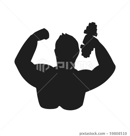 Abstract symbol of bodybuilder. 59808510