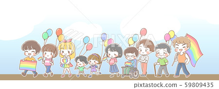 With pride parade background 1 59809435